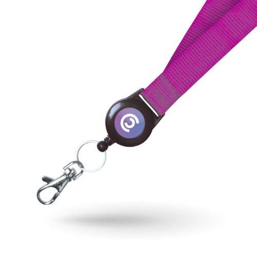 Enrouleur porte-badge personnalisé avec clip et cordon rétractable