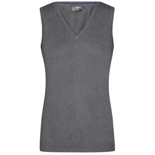 Pull sans manches col V femme