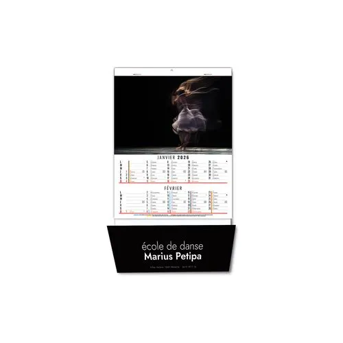 CALENDRIERS BLOC ILLUSTRES CREATION 2026 - 210 x 330 mm - 6 FEUILLETS - RELIURE SPIRALE EN TETE