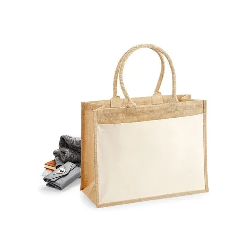 Sac de courses en jute avec poche en coton