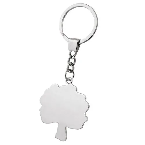 Porte-clés Arbre de Vie en Métal Chromé Personnalisable