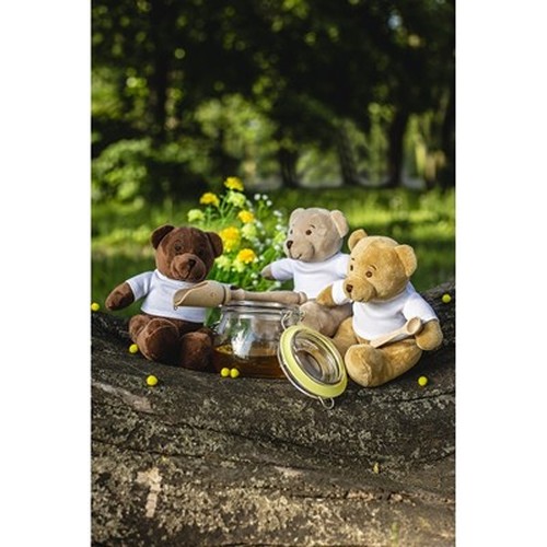 Ours en peluche personnalisable avec T-shirt à imprimer - 14 cm