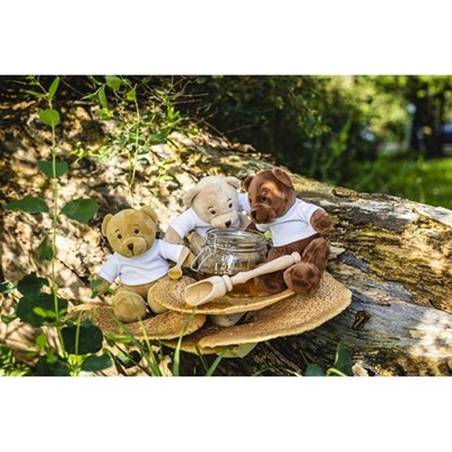 Ours en peluche personnalisable avec T-shirt à imprimer - 14 cm