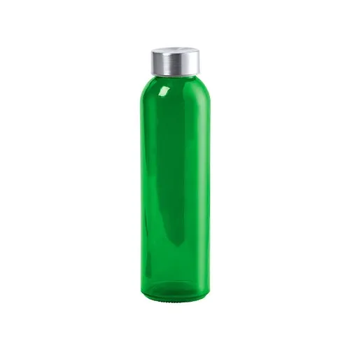 Bouteille en verre 500 ml bleue personnalisable - Bouchon argenté