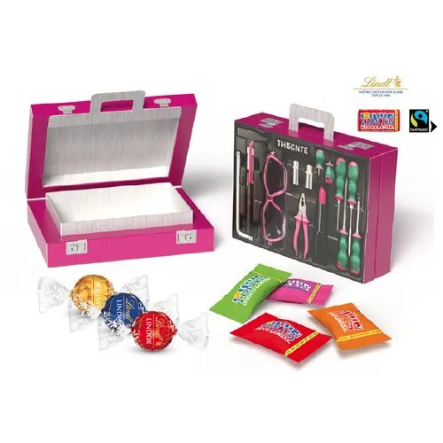 VALISE truffes au chocolat Lindt Lindor Tiny Tony's Chocolonely