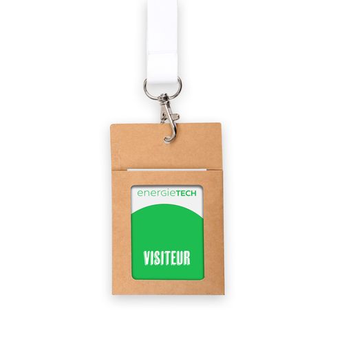 Porte-badge personnalisé en kraft écologique sur mesure