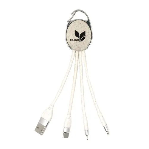 Porte clef cable de charge 5 en 1 en aluminium et Nylon
