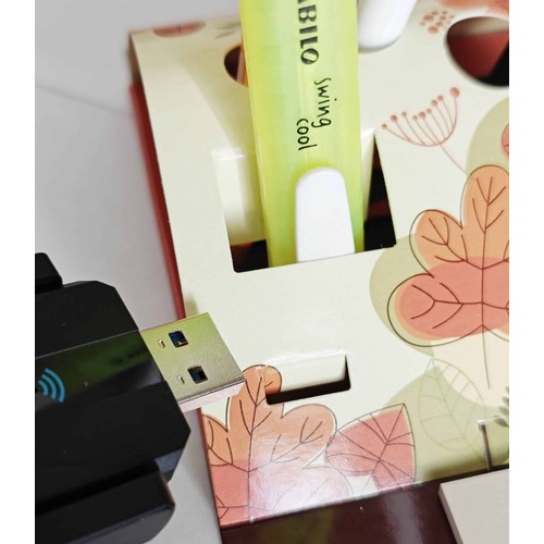 Set de Bureau Organiseur Personnalisable avec Bloc-Notes