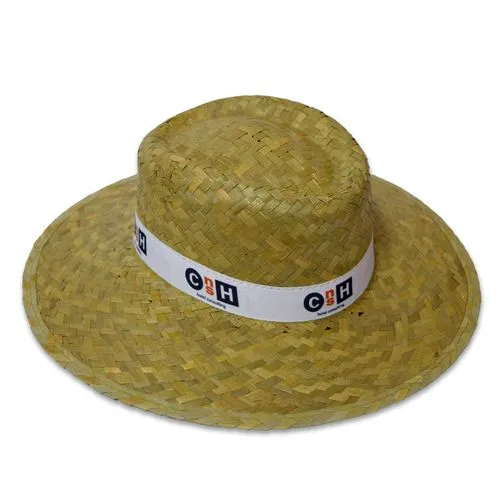 Chapeau Borsalino en Paille Naturelle Personnalisable par Sérigraphie
