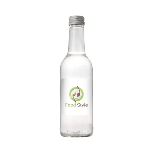 Bouteille en verre avec 330 ml d'eau de source