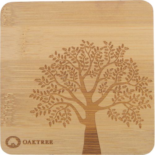 Sous-verre bois personnalisable - Tilleul naturel 10x10 cm