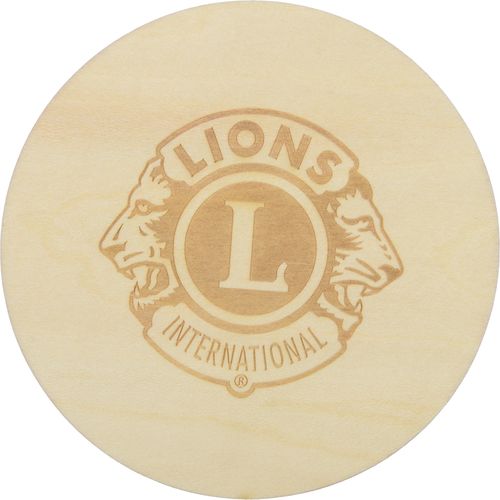 Sous-verre bois personnalisable - Tilleul naturel 10x10 cm