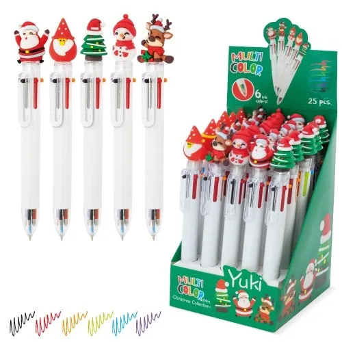 SET DE STYLOS DE NOËL MULTICOLORE "YUKI"
