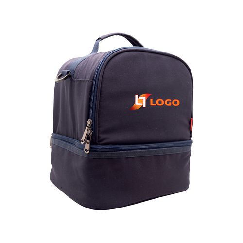 Sac à Bento Isotherme Double Compartiment Bleu Nuit Personnalisable