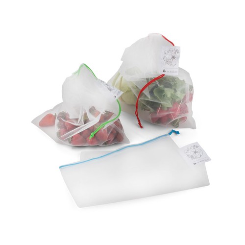 Set de 3 Sacs Réutilisables Personnalisables pour Fruits et Légumes