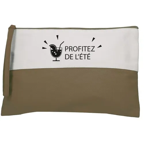 Trousse coton GAYA naturel/chocolat