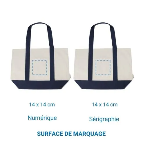 Cabas coton OXFORD recyclé - Bleu Marine