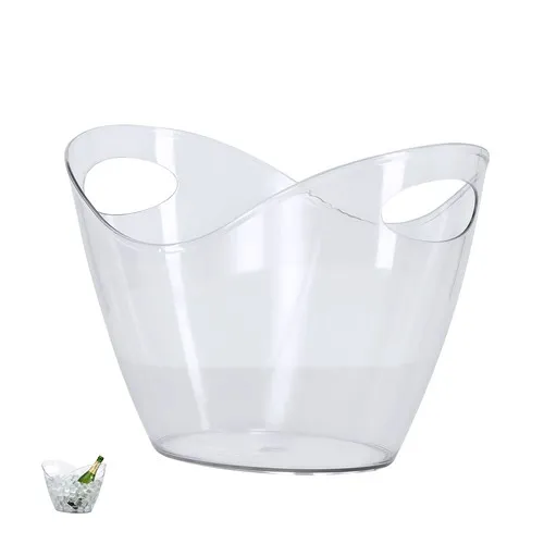 Seau à Glaçons Transparent 4L Personnalisable - PET Résistant