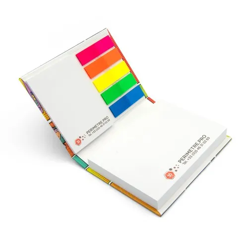 Bloc-notes adhésifs avec couverture rigide