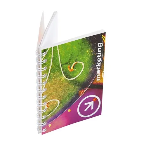 BLOC SPIRALE A6 COUVERTURE PP COULEUR LISSE PERSONNALISABLE