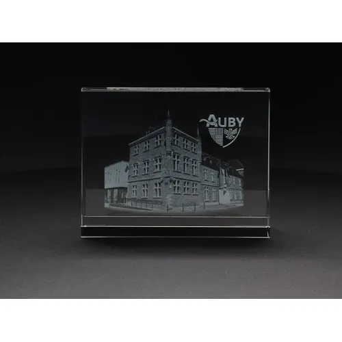 Bloc trapezoidale en cristal personnalisable