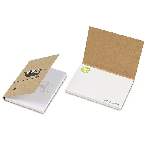Blocs-notes adhésifs avec couverture souple en papier kraft