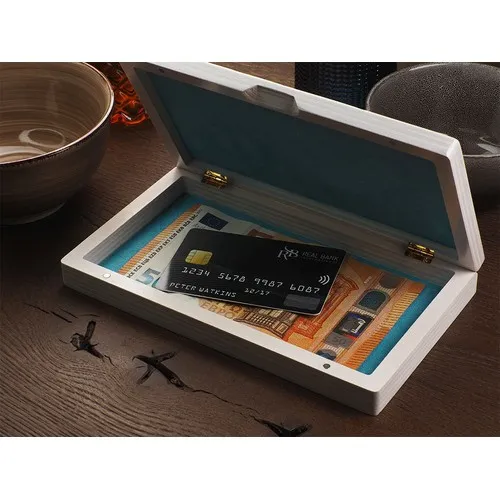 Boîte à billets en bois