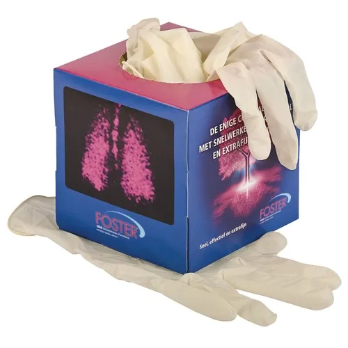 BOÎTE CARRÉ AVEC 25 GANTS EN LATEX