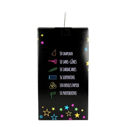 Boîte Cotillons 10 Personnes FLUO