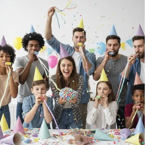 Boîte Cotillons 10 Personnes HAPPY COLOR 2*