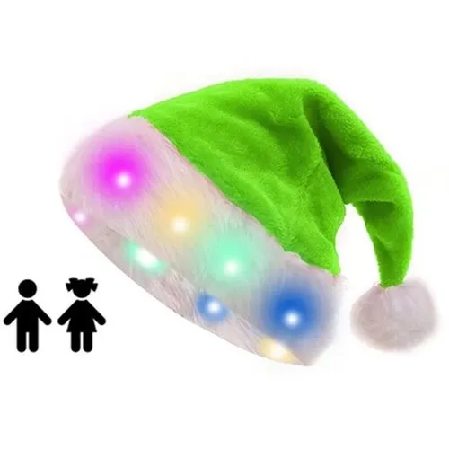 Bonnet Noël enfant LED 2 assortis