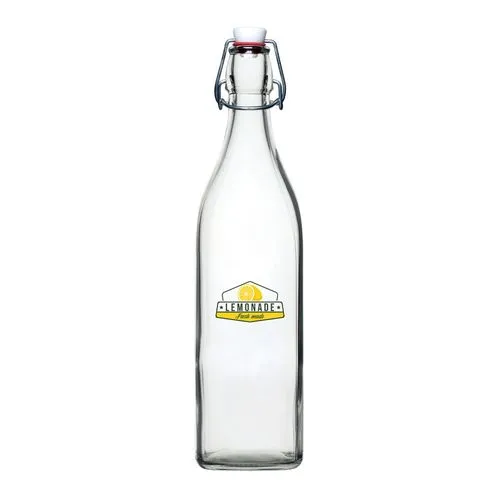 Bouteille à bascule carrée en verre - 1 litre (2 pintes)
