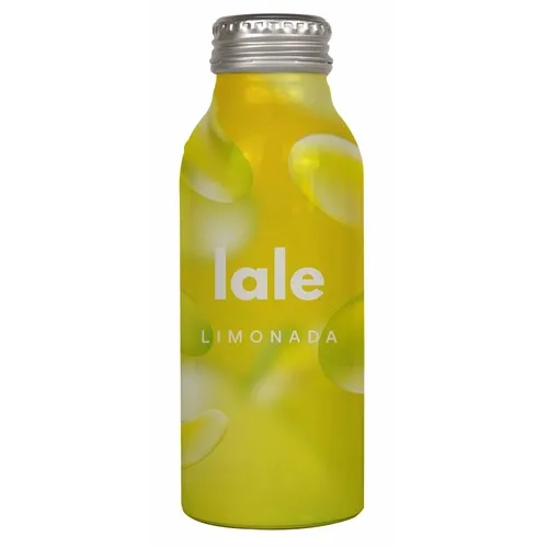 Bouteille d'eau en aluminium personnalisée de 330 ml. Zone complète. Quadri