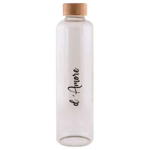 Bouteille en verre 100cl avec bouchon en bois – Impression directe