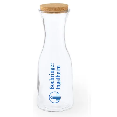 Bouteille en verre ROPER 1 l avec bouchon en liège Impression lavage à la main