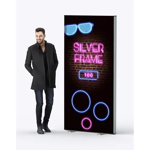 Box lumineuse en aluminium 100 x 200 cm