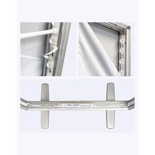 Box lumineuse en aluminium 85 x 200 cm