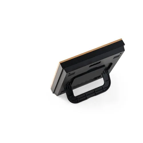 BROMLEY. Station météo de bureau avec écran LCD en ABS et bambou