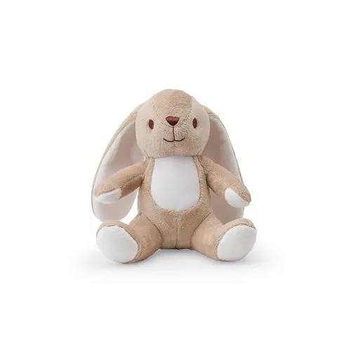 BUGS. Peluche en polyester en forme de lapin, avec son propre tissu pour la personnalisation