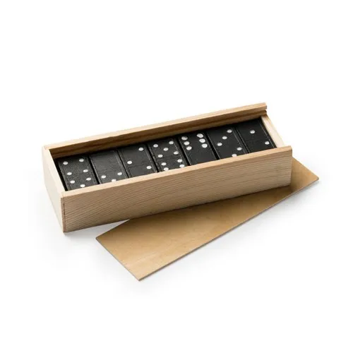 Jeu de Dominos en Bois 28 Pièces Motifs Animaux Personnalisable