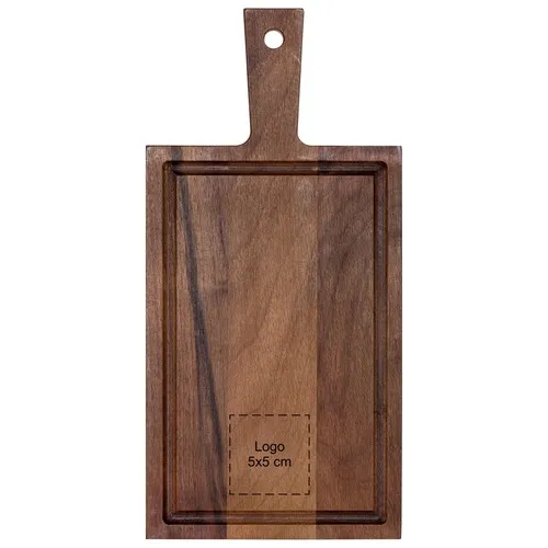 Planche à Servir Noyer 33x16 cm avec Poignée - Personnalisable