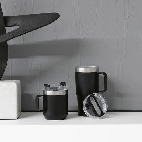 Mug Shinano inox 440 ml. Double paroie et bouchon rotatif