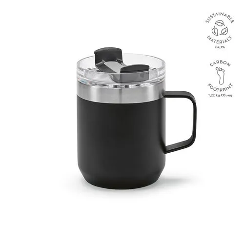 Mug Shinano inox 440 ml. Double paroie et bouchon rotatif