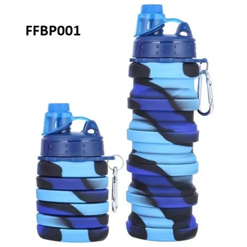 Bouteille Pliable 500ml Personnalisable - Silicone Alimentaire