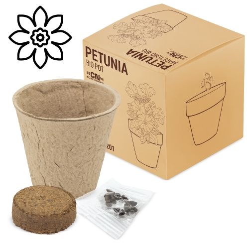 Pot de Graines Bio Pétunia Personnalisable - Cadeau Écologique