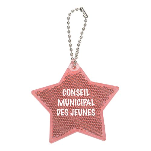Porte-Clés Étoile Rétroréfléchissant Personnalisable - Sécurité