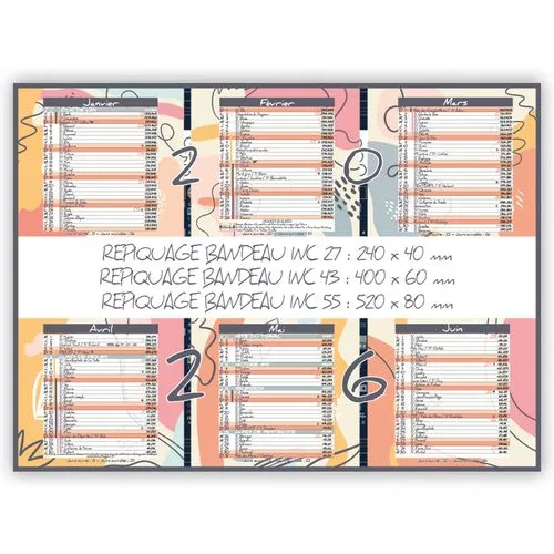 Calendrier Bancaire Design 2026 - Personnalisable - 3 Formats
