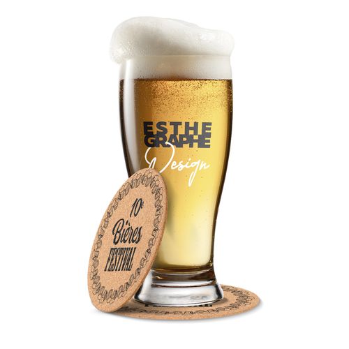 Sous-verre bois NFC personnalisable - Technologie interactive