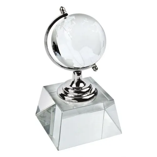 Trophée en verre, modèle GLOBE, 13cm