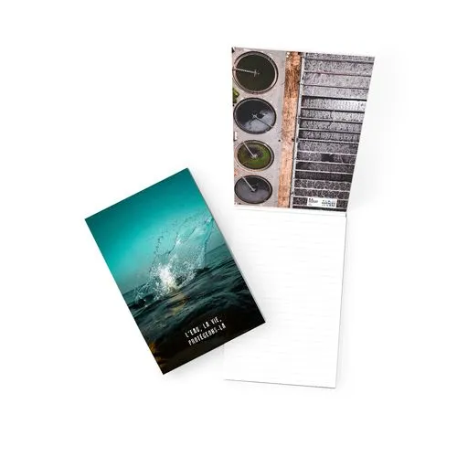 BLOC-NOTE ENCOLLE - MAXI 210 x 297 mm - 100 FEUILLES 80g OFFSET JAUNE PASTEL - IMPRESSION RECTO QUADRI